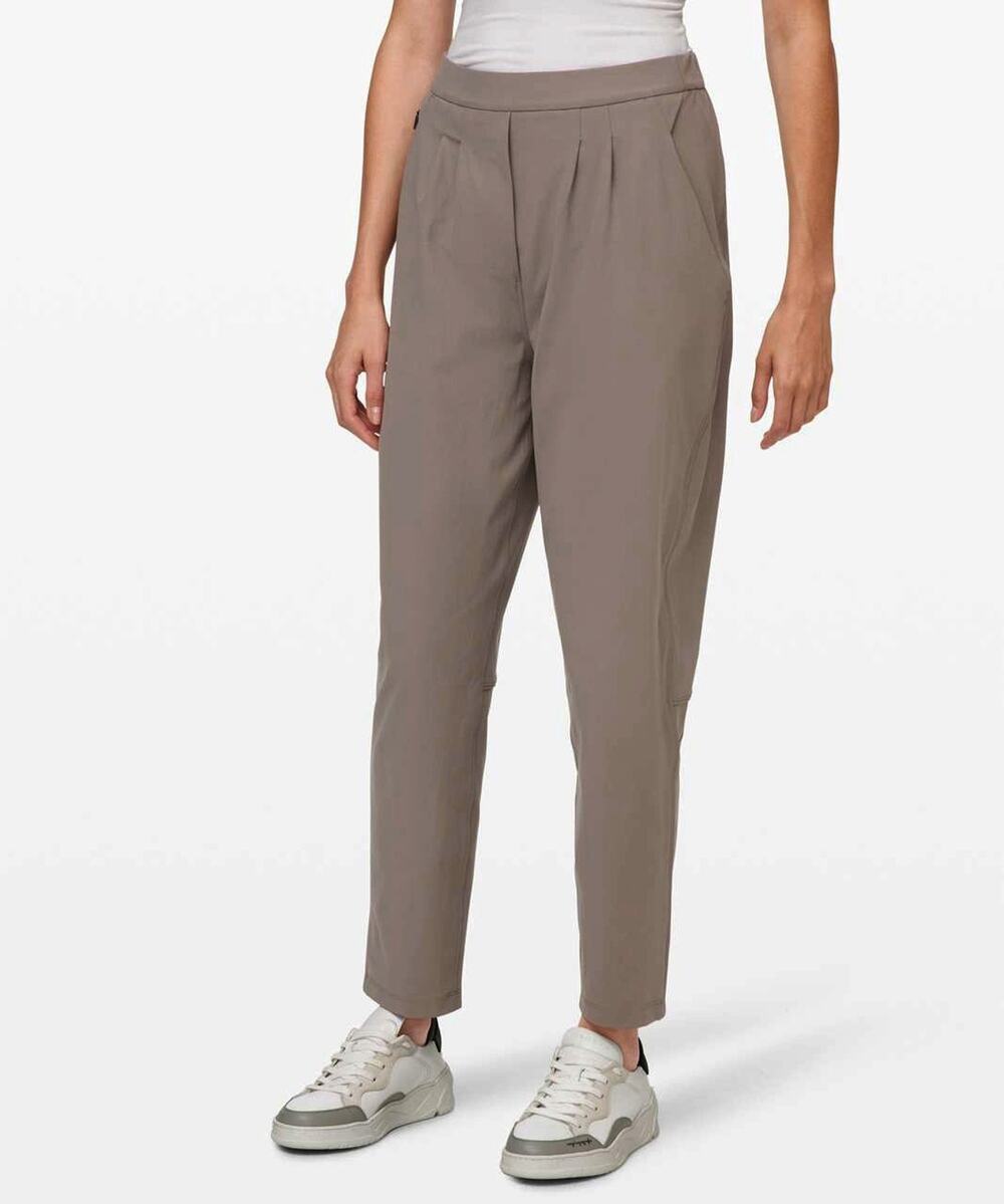 LULULEMON Essential Pleat Front High-Rise Trouser Pant Carbon Dust 4 NWOT $138